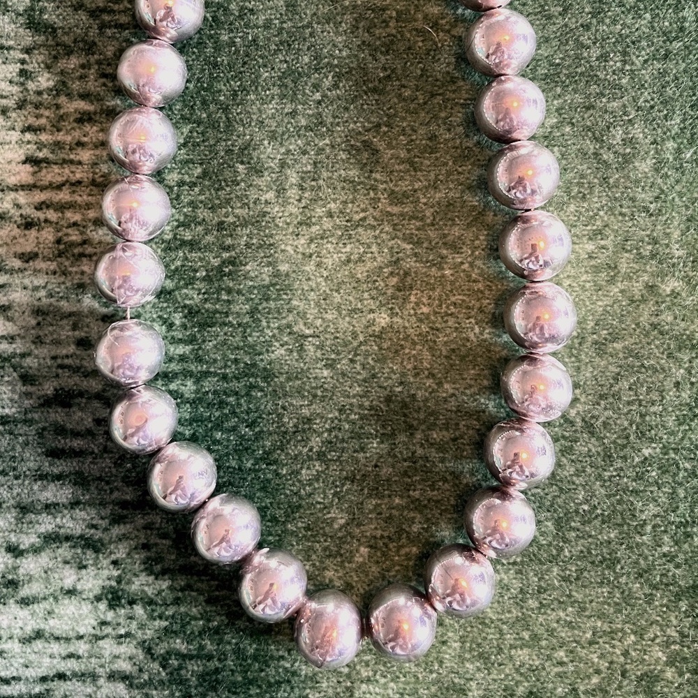 Vintage silver bead choker